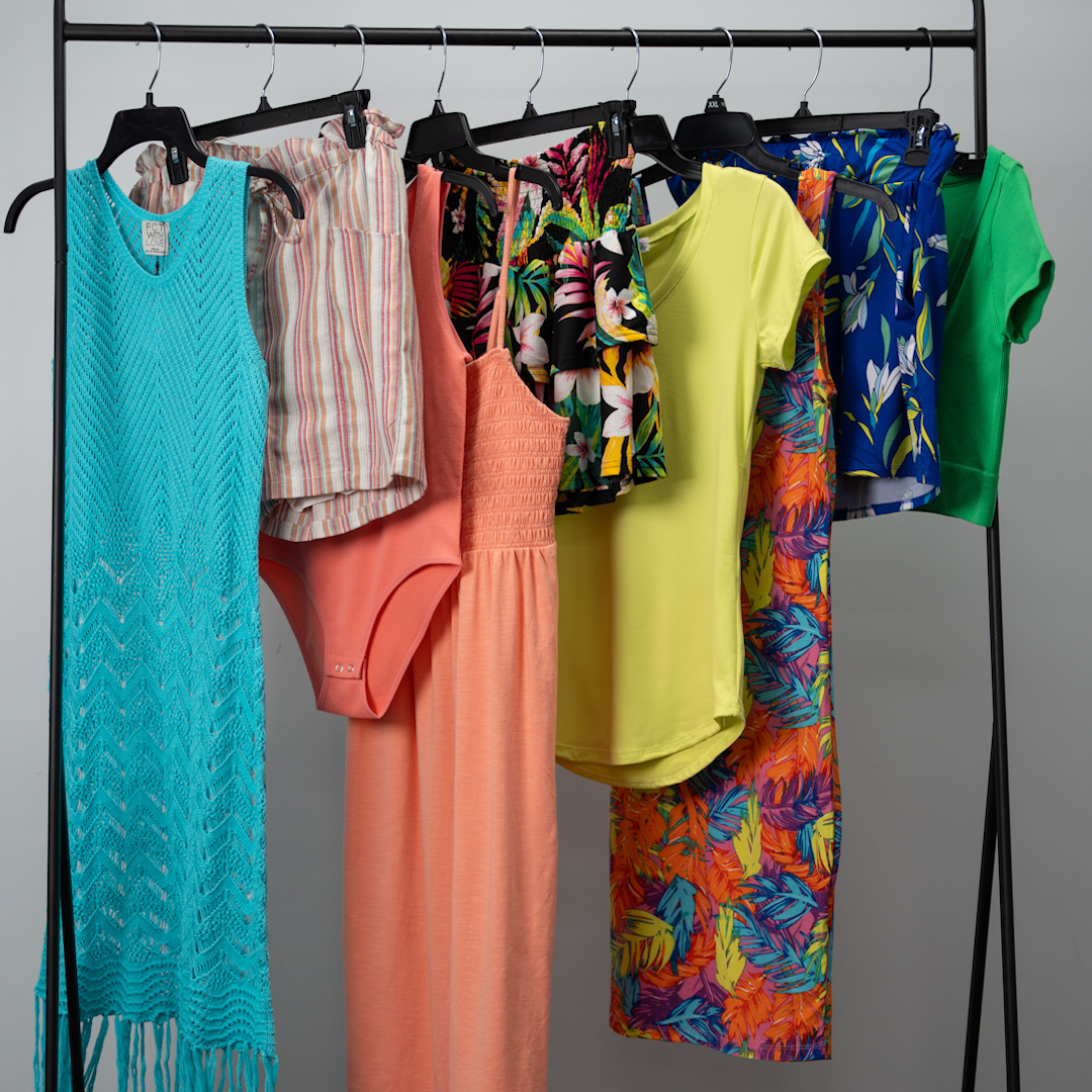 womens clothing on clothing rack